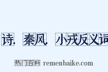 诗．秦风．小戎反义词是什么意思的图片